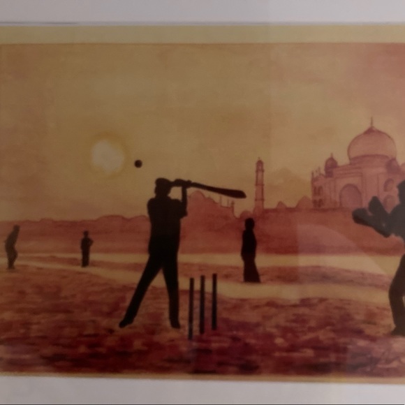 Cricket Scene Painting - Picture 2 of 2
